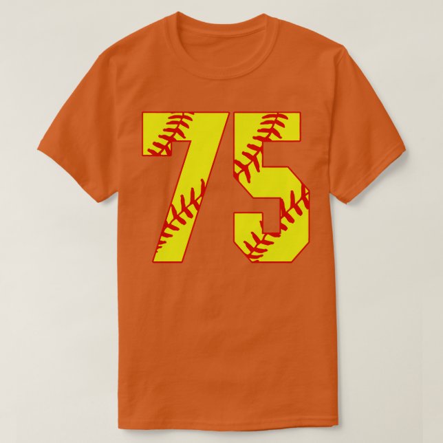 Camiseta Softball Número 75 75 Softball Jersey U (Frente do Design)