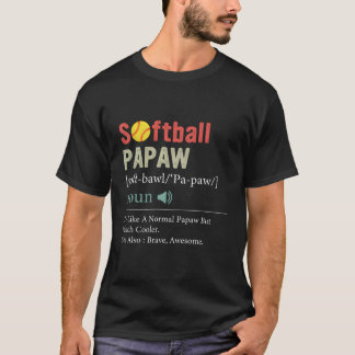 Camiseta Softball Player Esporte Funny Softball Papaw Defin