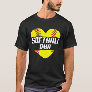 Camiseta Softball Player Family Oferece Coração Oma Softb