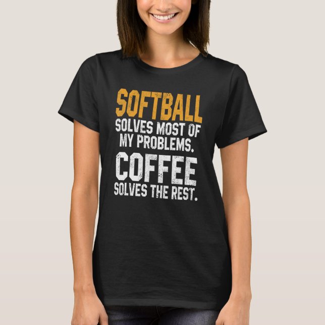 Camiseta Softball resolve meus problemas com jogadores de c (Frente)