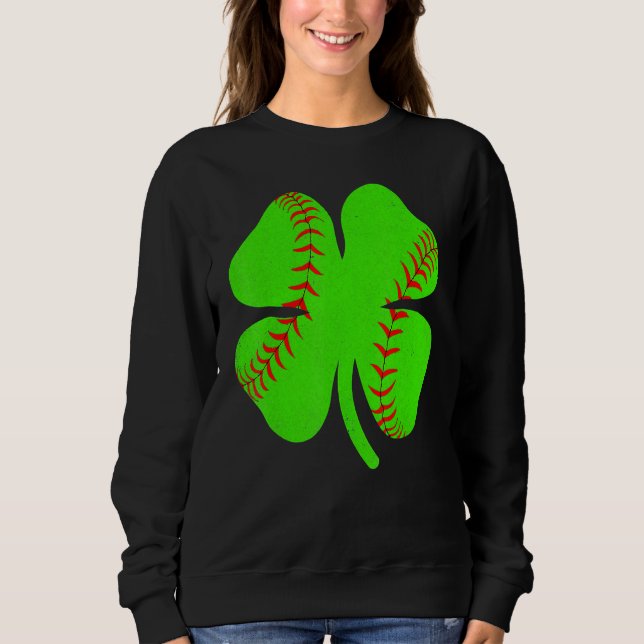 Camiseta Softball Shamrock Lucky Clover Irish St Patrick's  (Frente)