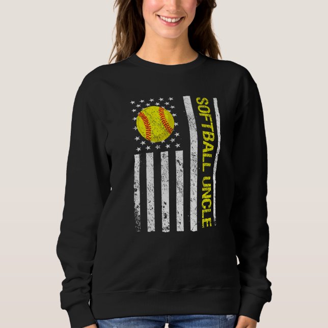 Camiseta Softball Uncle American USA Flag (Frente)
