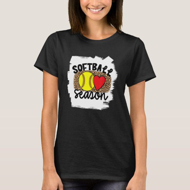 Camiseta Softball Womens Leopard Patterno Softball Girl 6 (Frente)