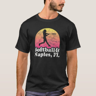 Camiseta Softbol e Mulheres ou Meninas de Nápoles Flórida