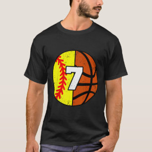 Camiseta Softll Sketll Número 7 Jersey Engraçado Aniversári