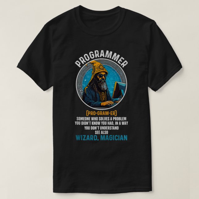 Camiseta Software de codificação técnica de definição de pr (Frente do Design)