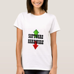 Camiseta software de hardware sugestivo de duplo significad