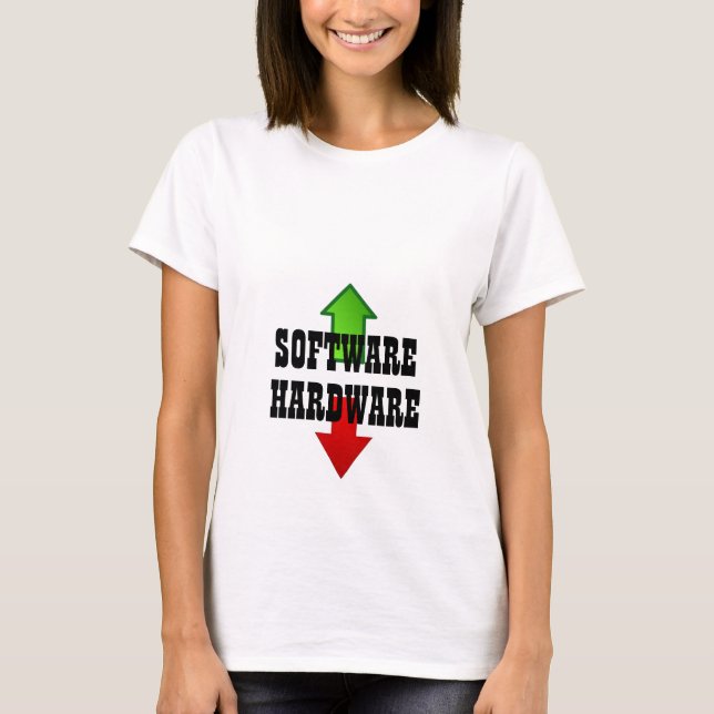 Camiseta software de hardware sugestivo de duplo significad (Frente)