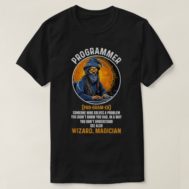Camiseta Software de tecnologia de codificação de definição (Frente do Design)