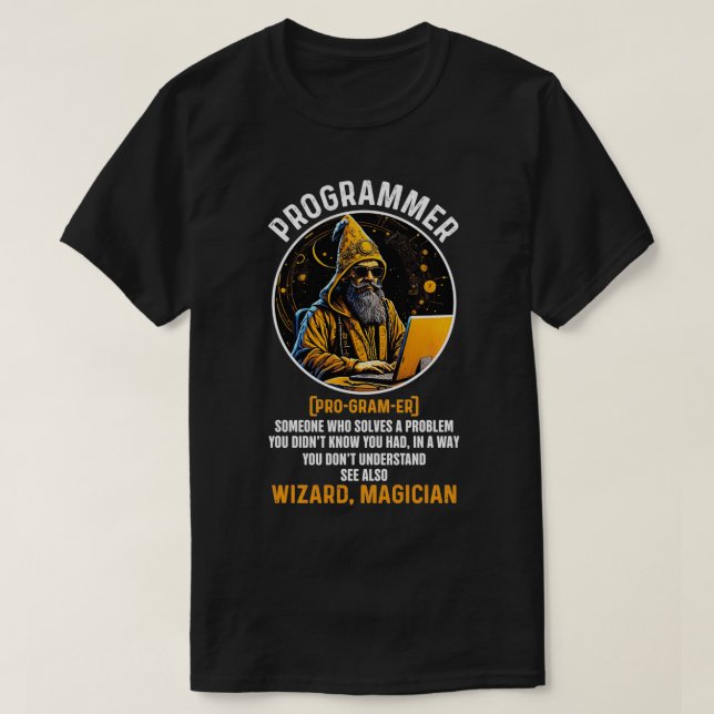 Camiseta Software de tecnologia de codificação de definição (Frente do Design)