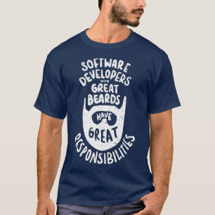 Camiseta Software Developer Computer Scientist Beard Engraç