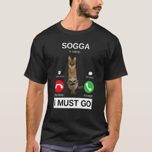 Camiseta Sogga está Chamando Meme de Gato Caracal