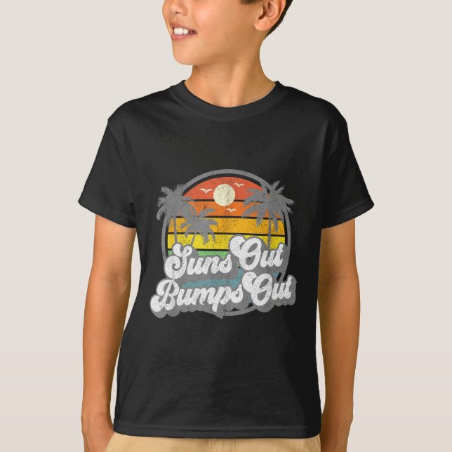 Camiseta Sóis Fora Barrigas Fora Praia Divertida Gravidez F (Frente)