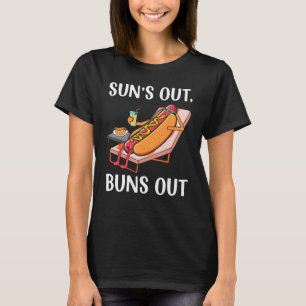 Camiseta Sóis Fora Buns Fora Salsicha Cachorro-Quente Comi