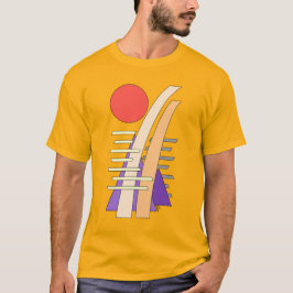 Camiseta Sol Abstrato, Sombras, Reflexos e Estruturas