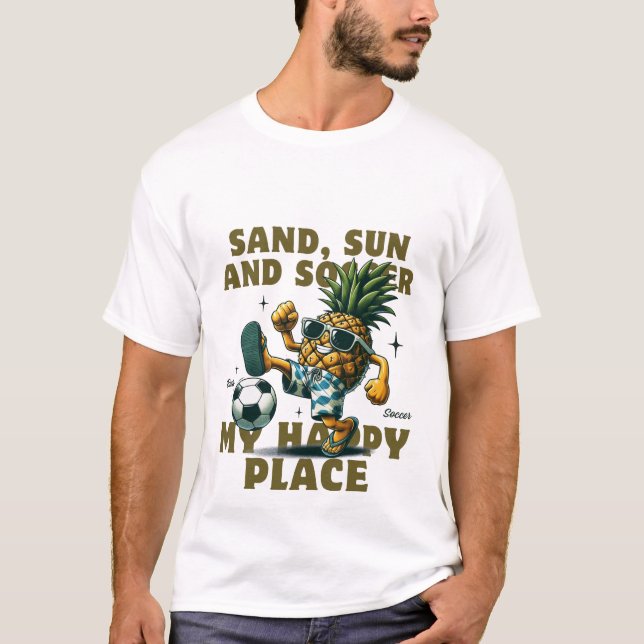 Camiseta Sol, Areia e Futebol (Frente)