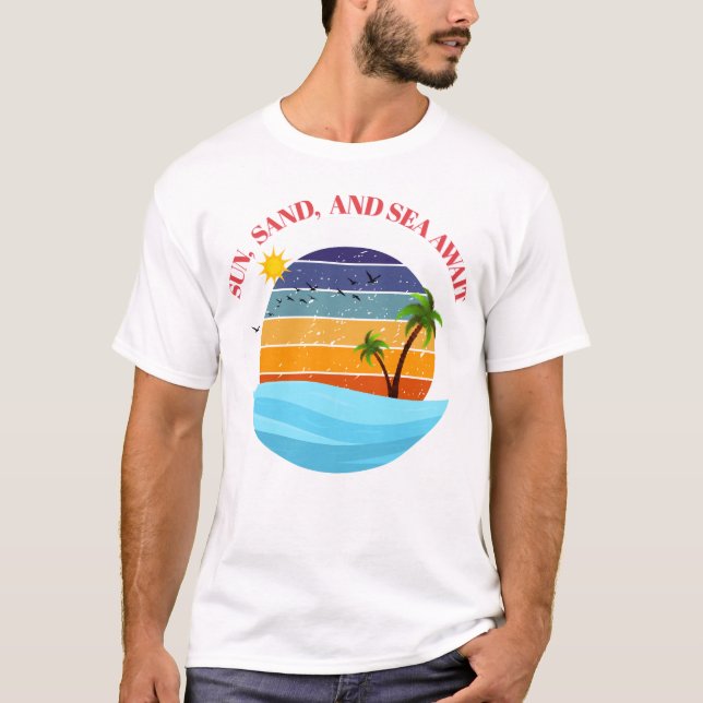 Camiseta Sol, Areia e Mar Esperam (Frente)