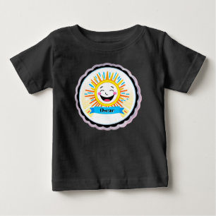 Camiseta Sol Cartoon Alegre Com Rosto Sorridente