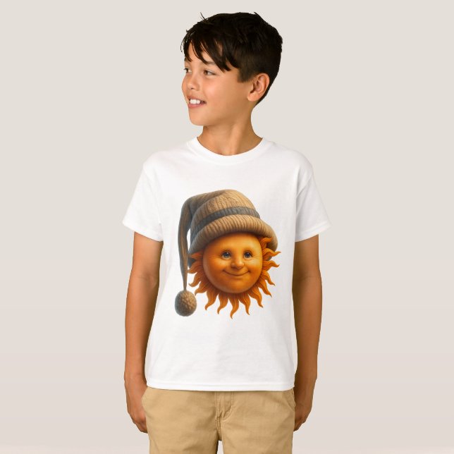 Camiseta Sol de Inverno Aconchegante ☀️🧣 (Frente Completa)