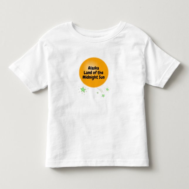Camiseta Sol Dourado da Meia-Noite do Alasca (Frente)