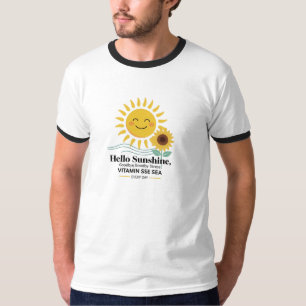 Camiseta Sol e girassol sorridentes - Víblias costeiras fel