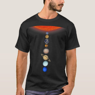 Camiseta Sol E Planetas Sistema Solar Sistema Planetário Es