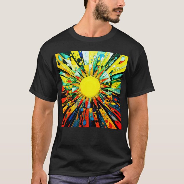 Camiseta Sol em Abstrato 910 (Frente)