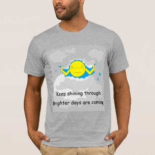 Camiseta Sol Empurrando Nuvens de Tempestade