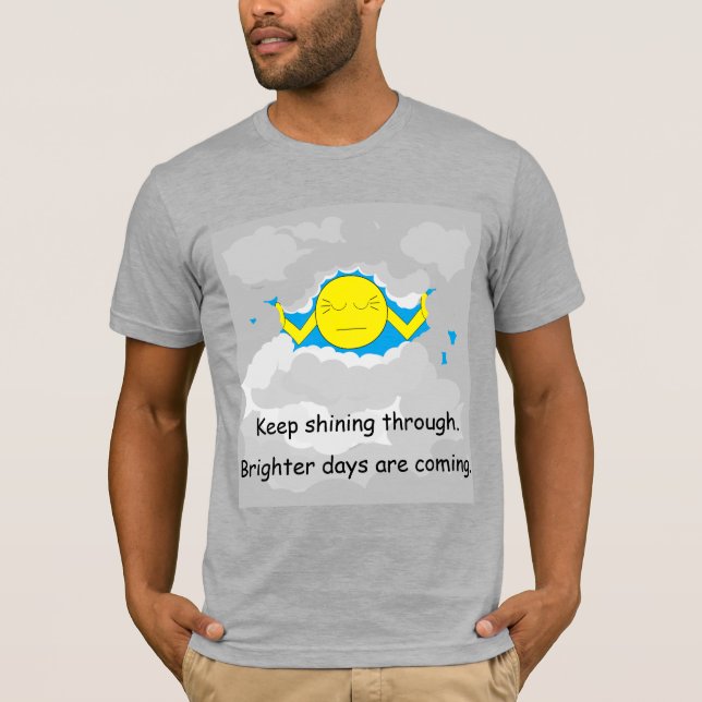 Camiseta Sol Empurrando Nuvens de Tempestade (Frente)