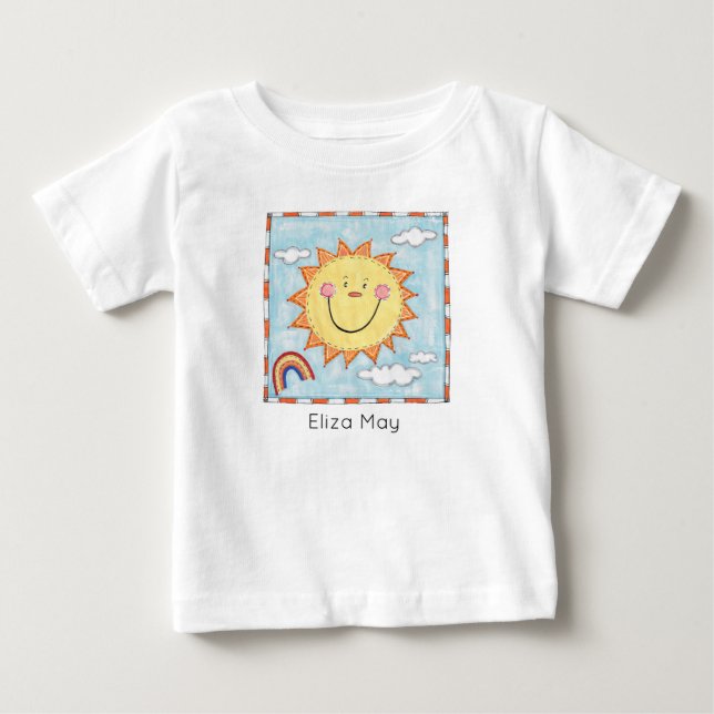 Camiseta Sol Feliz Personalizado  (Frente)