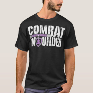Camiseta Sol Ferido por Veteranos Militares de Coração Roxo