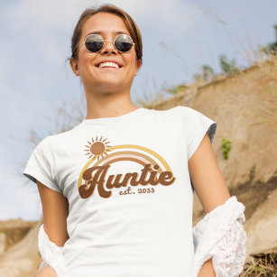 Camiseta Sol Laranja Arrojado Retroativo e Tia Arco-Íris