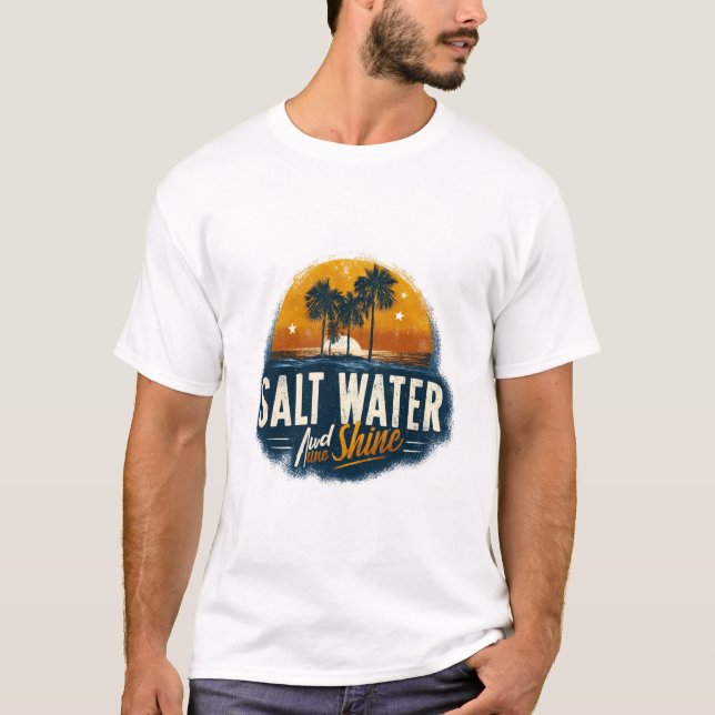 Camiseta Sol, mar e brisas salgadas (Frente)