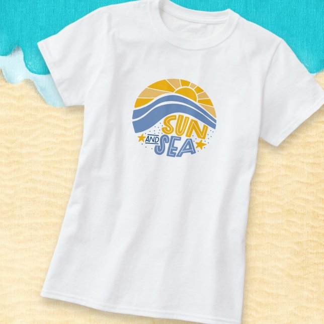 Camiseta Sol, Mar e Praia de Verão (Criador carregado)