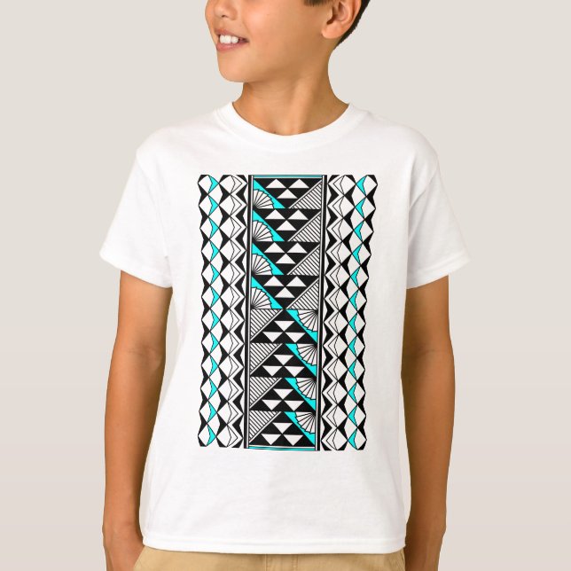 Camiseta Sol nativo e chuva em turquesa (Frente)