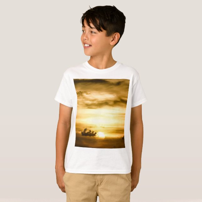 Camiseta Sol No Oceano Pacífico (Frente Completa)