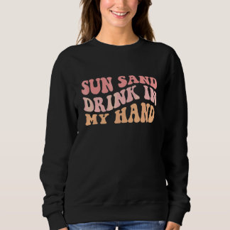 Camiseta Sol Ondulado Areia Bebida Na Minha Mão Anel Na Min