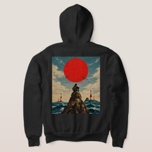 Camiseta Sol Poente Vermelho Vintage e Viajante Solitário n