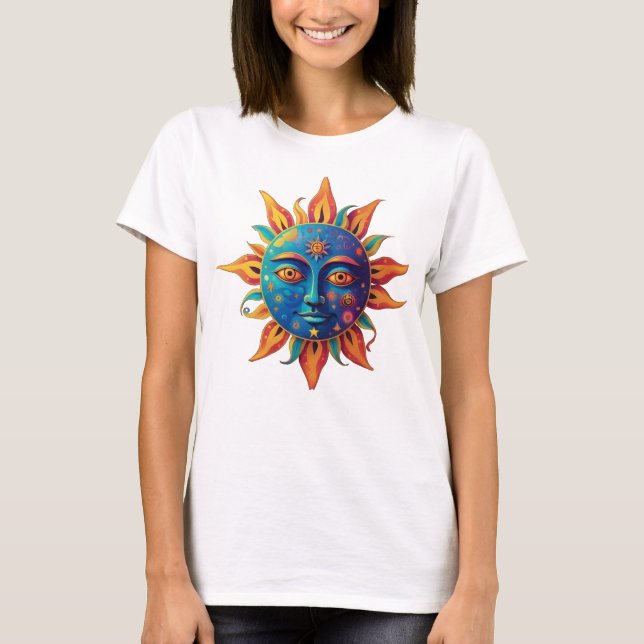 Camiseta Sol psicodélico - (Frente)