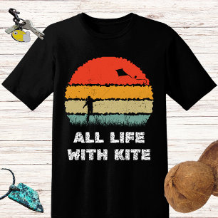 Camiseta Sol retrógrado TODA A VIDA COM KITE surfando 4 gat