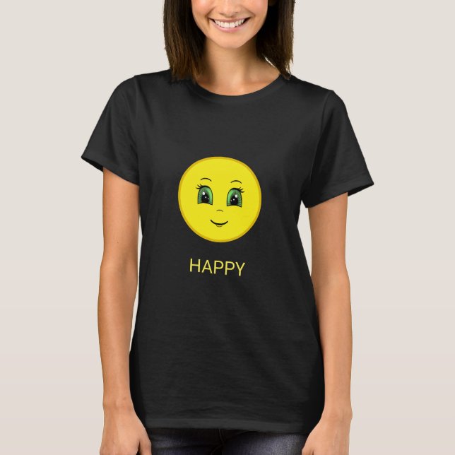 Camiseta Sol Risonho Divertido Moderno (Frente)