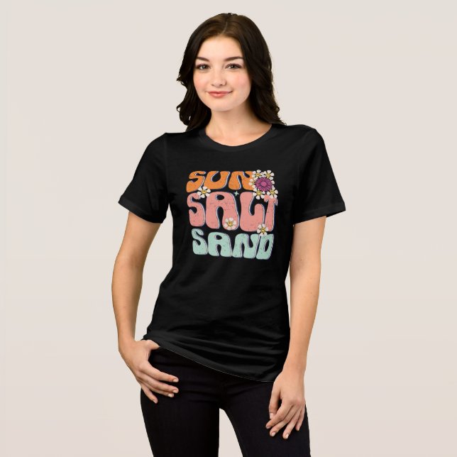 Camiseta Sol, Sal, Areia (Frente Completa)
