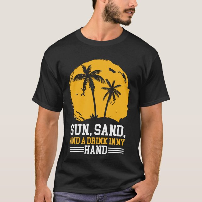 Camiseta sol sal areia de verão (Frente)