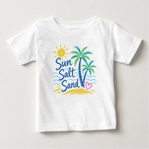 Camiseta Sol Sal Areia – Palma da Praia Tropical Verão