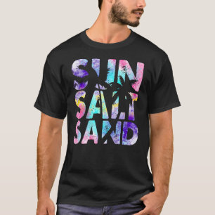 Camiseta Sol Sal Areia Praia Vibrações de Verão Férias de P