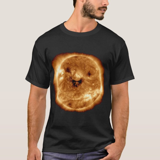 Camiseta Sol Sorridente do Observatório Solar da NASA (Frente)