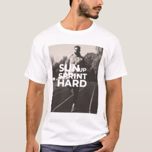 Camiseta Sol, Sprint duro manhã correndo