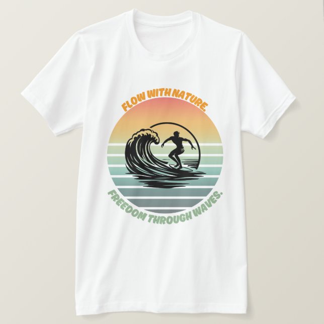 Camiseta 🌊 "Sol, Surf e Alma" (Frente do Design)