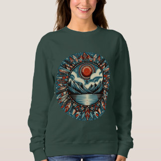Camiseta Sol vermelho americano nativo
