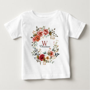Camiseta Sola Floral Elegante de Aquarela com Rosas Mudados